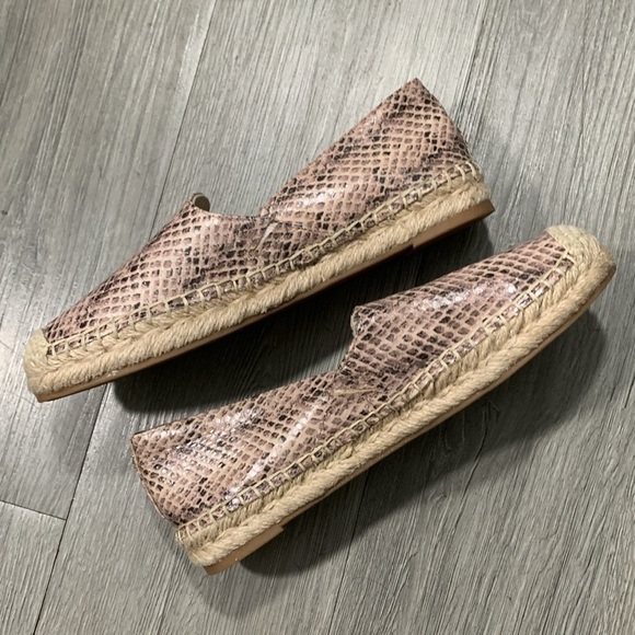 Sam Edelman Khloe Slip-On Espadrille Multi Snake Print Leather Flats size 6.5 - Picture 6 of 9